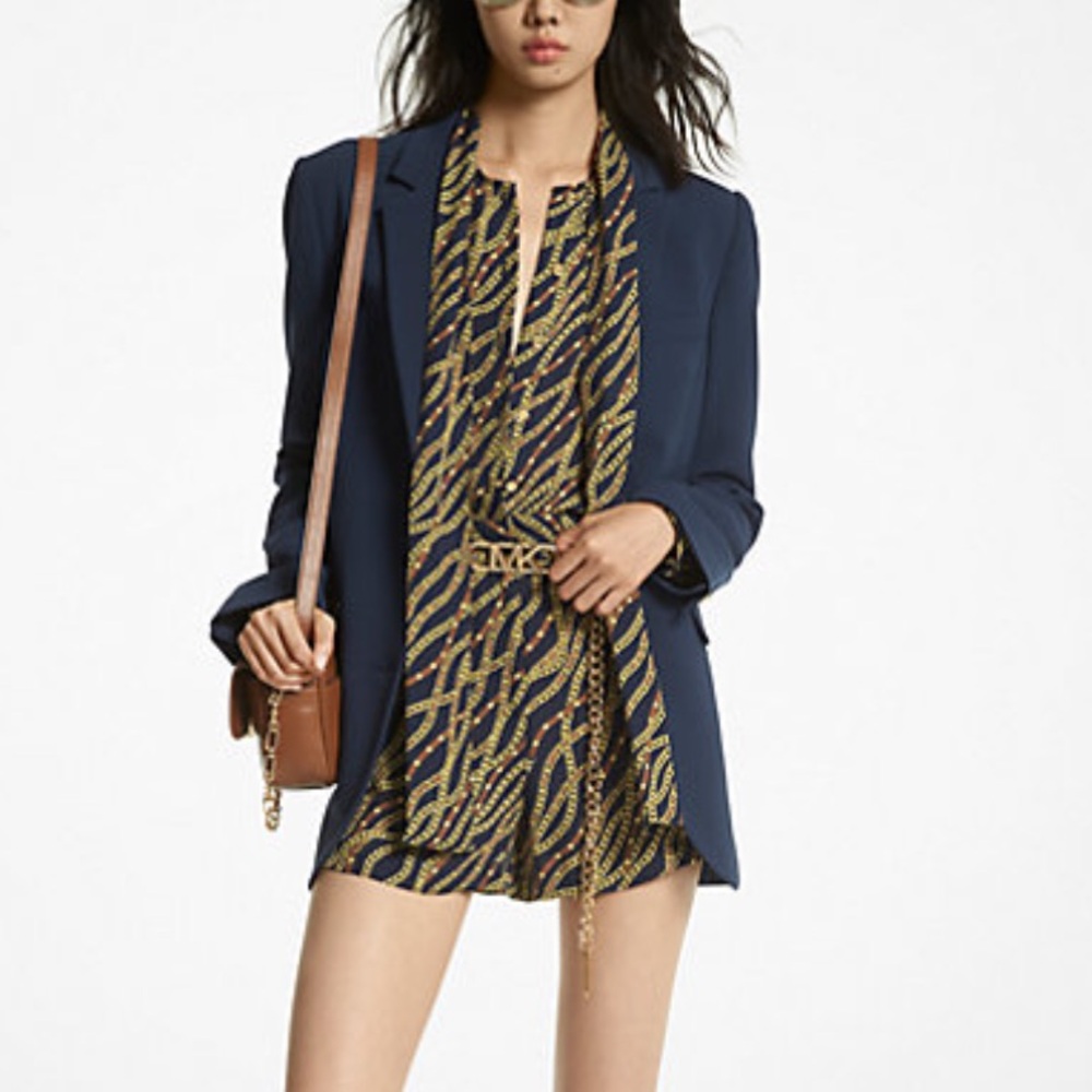 Michael Kors Crepe Boyfriend Fit Blazer